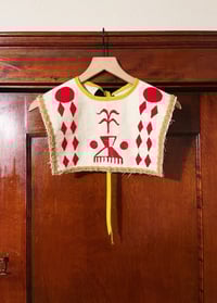 Image 4 of THE COMET COLLAR cream and red edition