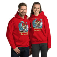 Image 10 of I Ride With Jesus Surfing Dark Unisex Hoodie