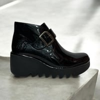 Image 1 of Fly London Birt Black Patent