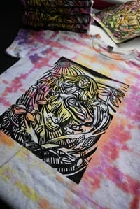 Image 2 of “A vision, held close.” Block Print T-Shirt