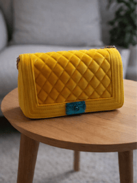 Image 1 of Yellow Soft Quilted Handbag