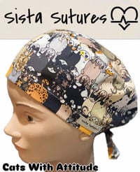 Image 3 of Cat Scrub Hats