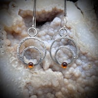 Crescent Dark Citrine Earrings