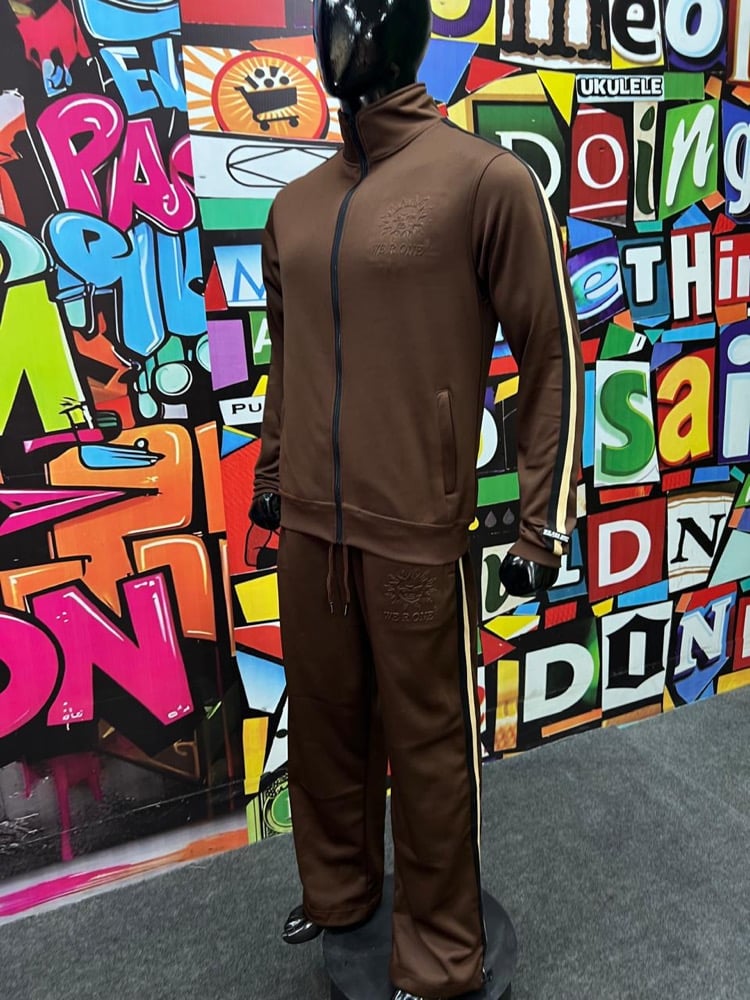 Image of TRACK SUIT - BROWN/TAN/BLACK