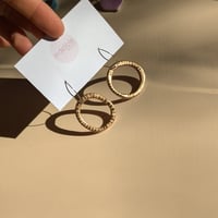 Image 1 of gold striped earrings