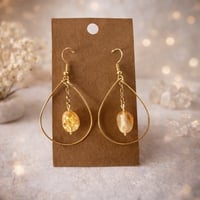 Image 2 of Citrine hoops 