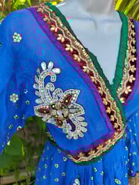 Image 7 of Mykonos Glitter wrap dress - blue 6-10