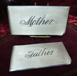 Image of Mother & Father Coffin Plaques