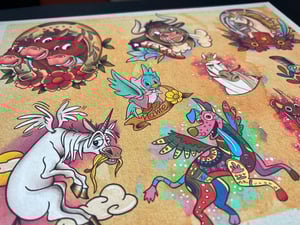 Image of Disney Inspired Traditional Tattoo Flash Sheet: D13 11x14