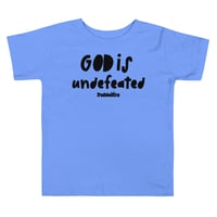 Image 1 of Trubledera God is Undefeated Toddler Short Sleeve Tee
