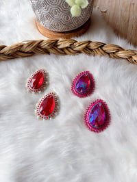 Image 1 of Teardrop Crystal Earrings