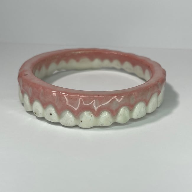 Teeth Bracelet Two with Speckles - 7.75 in Inner Diameter