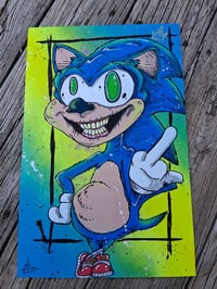 Image 1 of Sonic The Hedgy w/matching keychain!