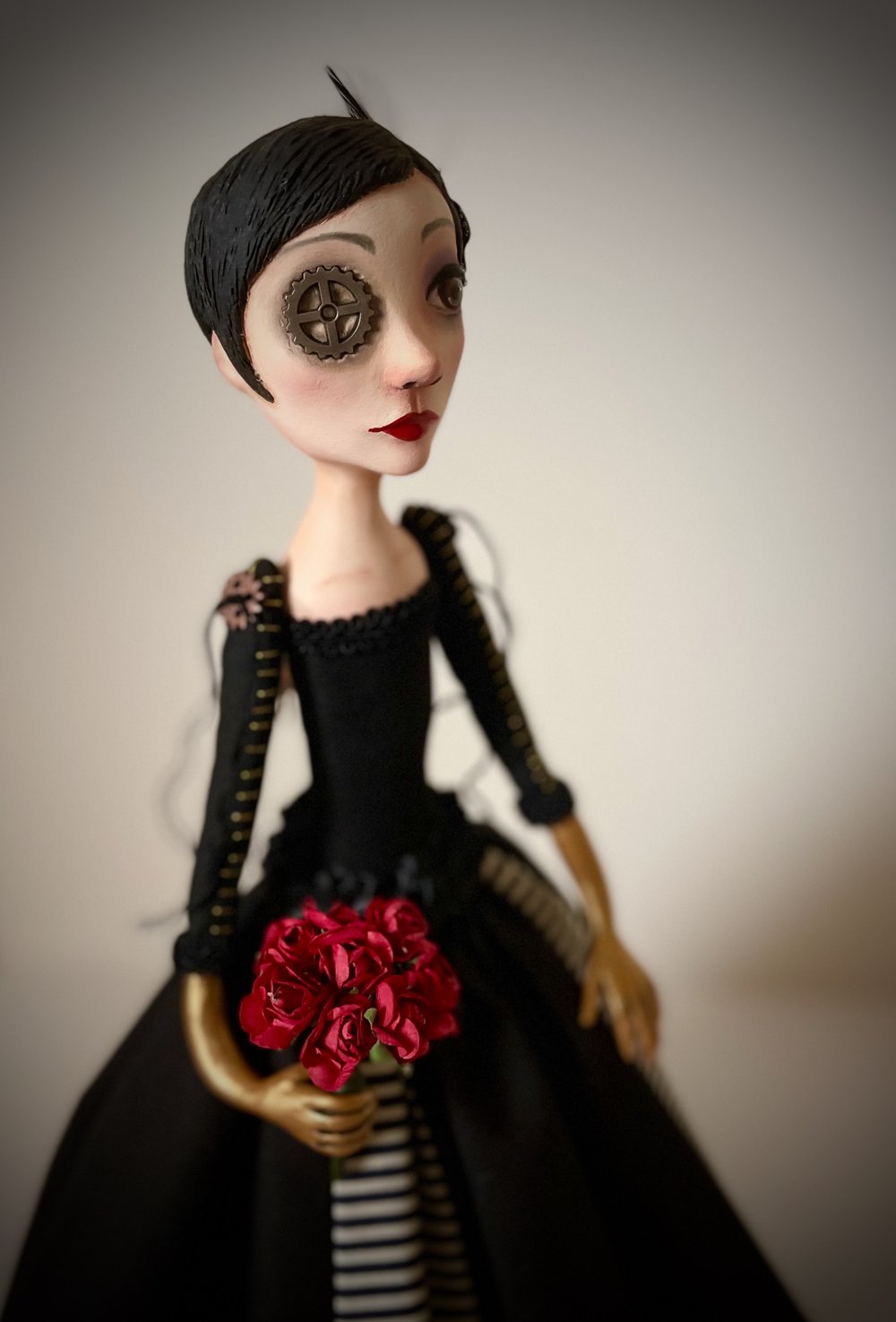Image of Steampunk - Goth Art Doll Custom Listing for Lori