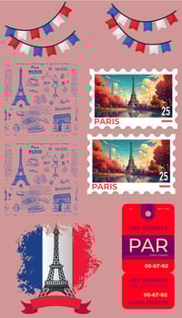 Image 2 of Paris Sticker Sheet 