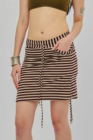 Image of GHOSTBOY - Hocus Striped Skort (Maroon)
