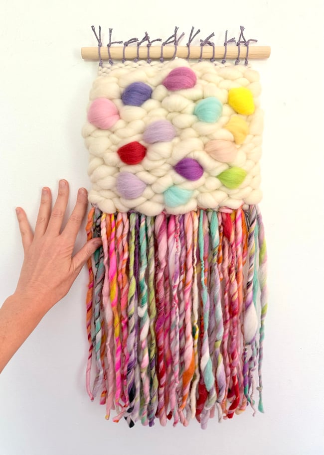 Candy Cloud. Woven wall hanging