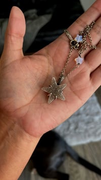 Image 1 of Druzy star pendant 