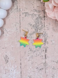 Image 2 of Rainbow Star Earrings