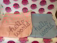 Image 1 of Hello world baby blanket