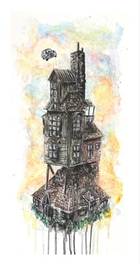 The Burrow 11x17 Weasley House Art Print 