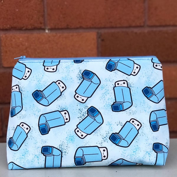 Image of Zipper Pouch - Large - Puffer Blue 