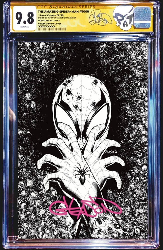 Image of CGC SIGNATURE SERIES AMAZING SPIDER-MAN #1000 GLEASON INKED VIRGIN EXCLUSIVE