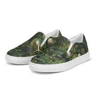 Image 4 of Men’s Flora and Fauna Goblincore Grunge Snails and Moss Slip-On Canvas Shoes