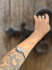 Image 3 of Magnifique bracelet en argent massif 800 et cristal de roche, vintage!