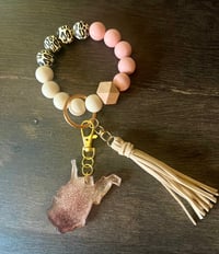 Image 3 of JOMAX Jewelry-Silicone Bead Wristlet/Keychain West Virginia