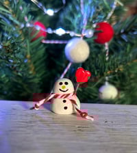 Image 4 of Ceramic Snowmen with a Bobble Hat or a Heart