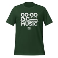 Image 1 of LOVE DC GOGO "GO-GO IS OFFICIAL MUSIC" Dark UNISEX TEE (see color options)