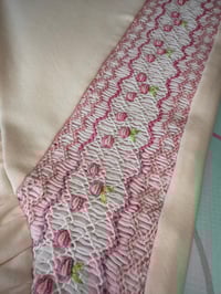 Image 2 of girls pink smocked blanket 