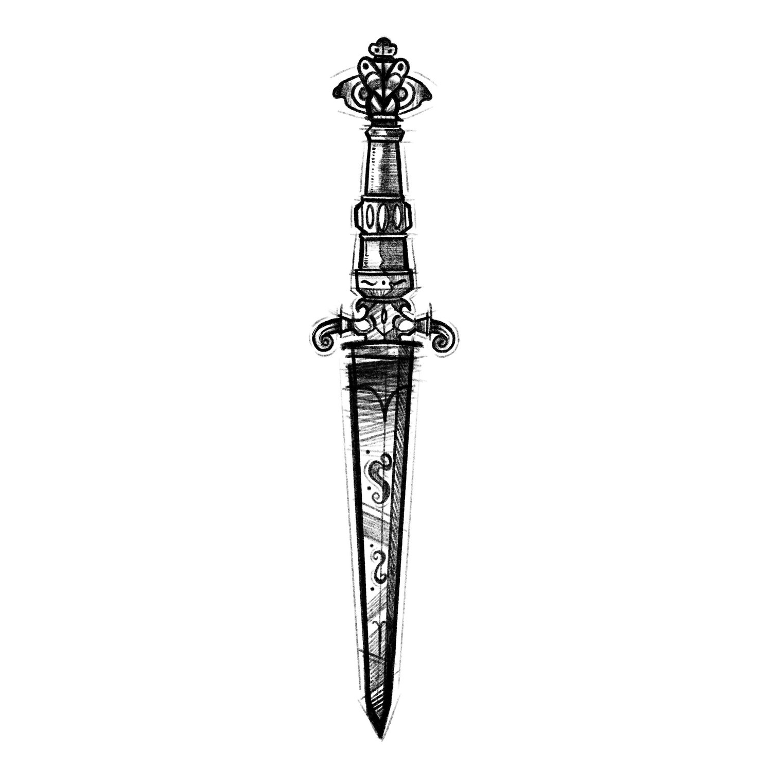 Fancy dagger (sketch style - $150 flat rate special