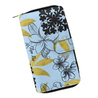 Image 3 of Women's Hawaiian Plumeria in Pastel Print Flap Wallet