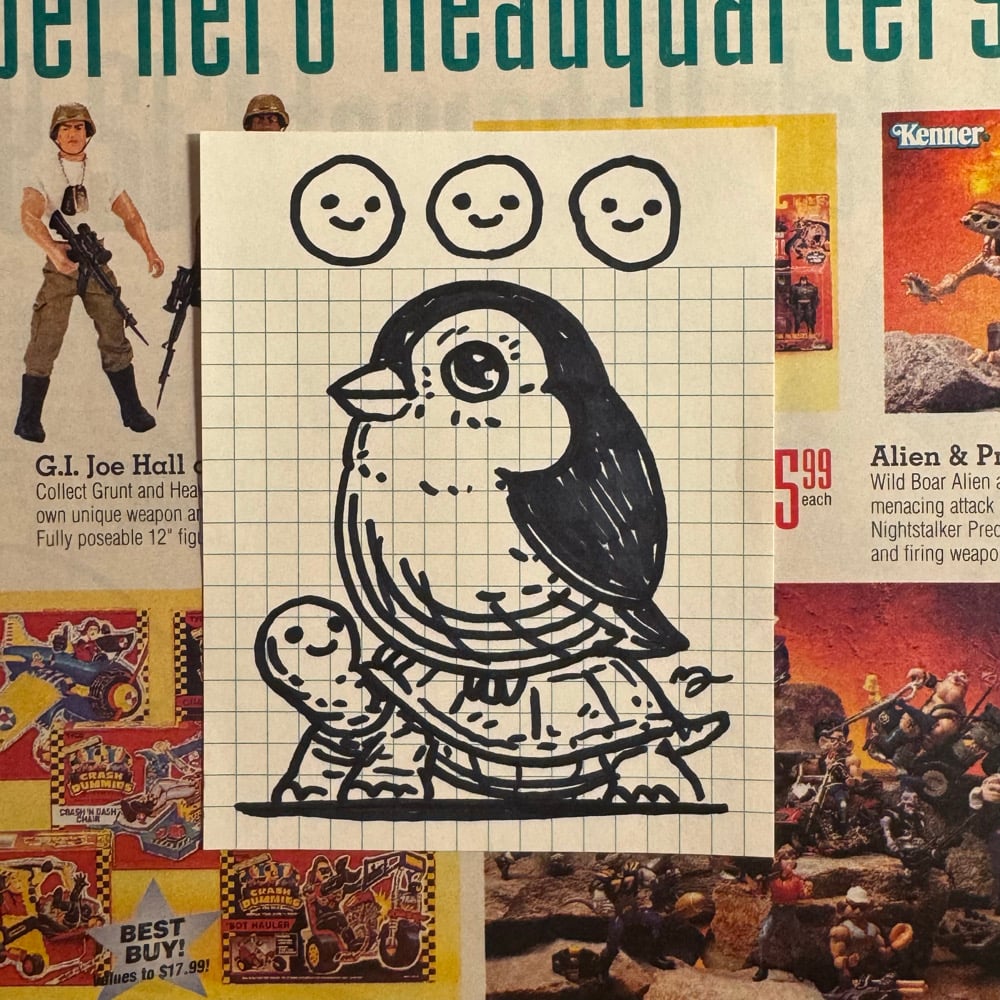 Image of Fat Bird Sharpie Sketch #274