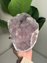 Image 1 of XL SELF STANDING COTTON CANDY APOPHYLITE CUT BASE WITH CALCITE -INDIA- F