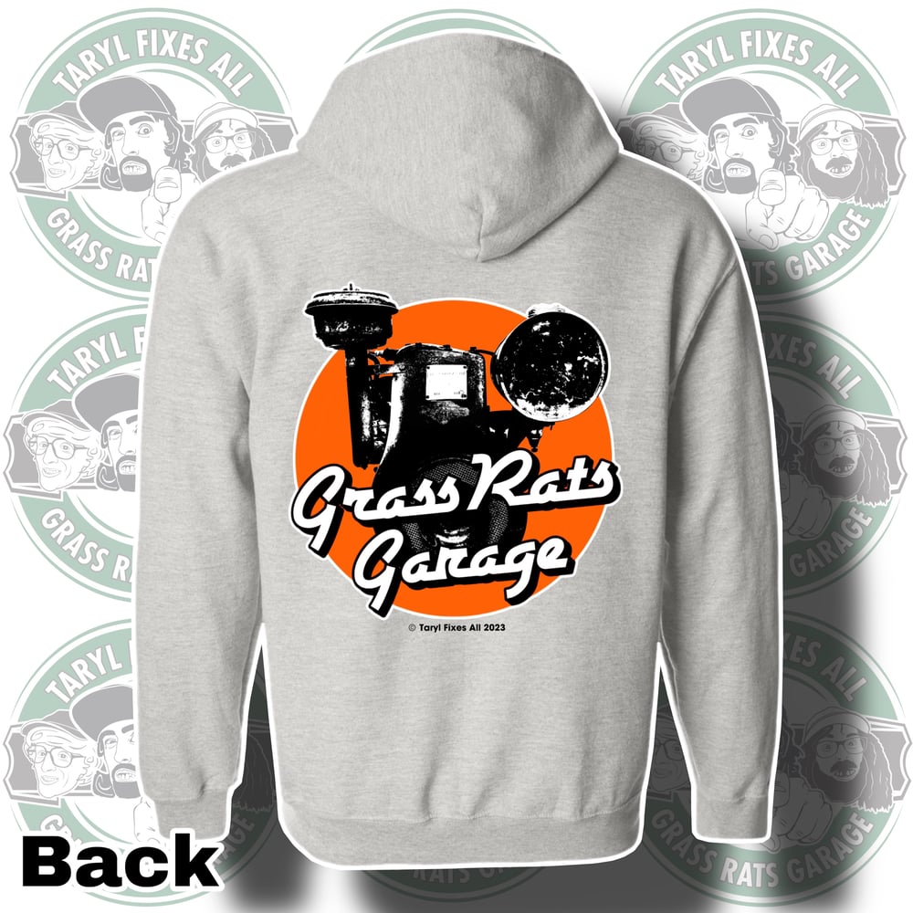 NEW Gray Zip-Up Grass Rats Garage Hoodies!! (Med-5XL)