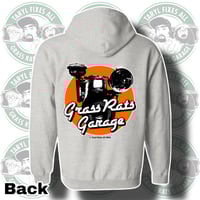 Image 3 of Gray Zip-Up Grass Rats Garage Hoodies!! (Med-5XL)