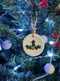 Image 1 of Holly Tags Set of 2