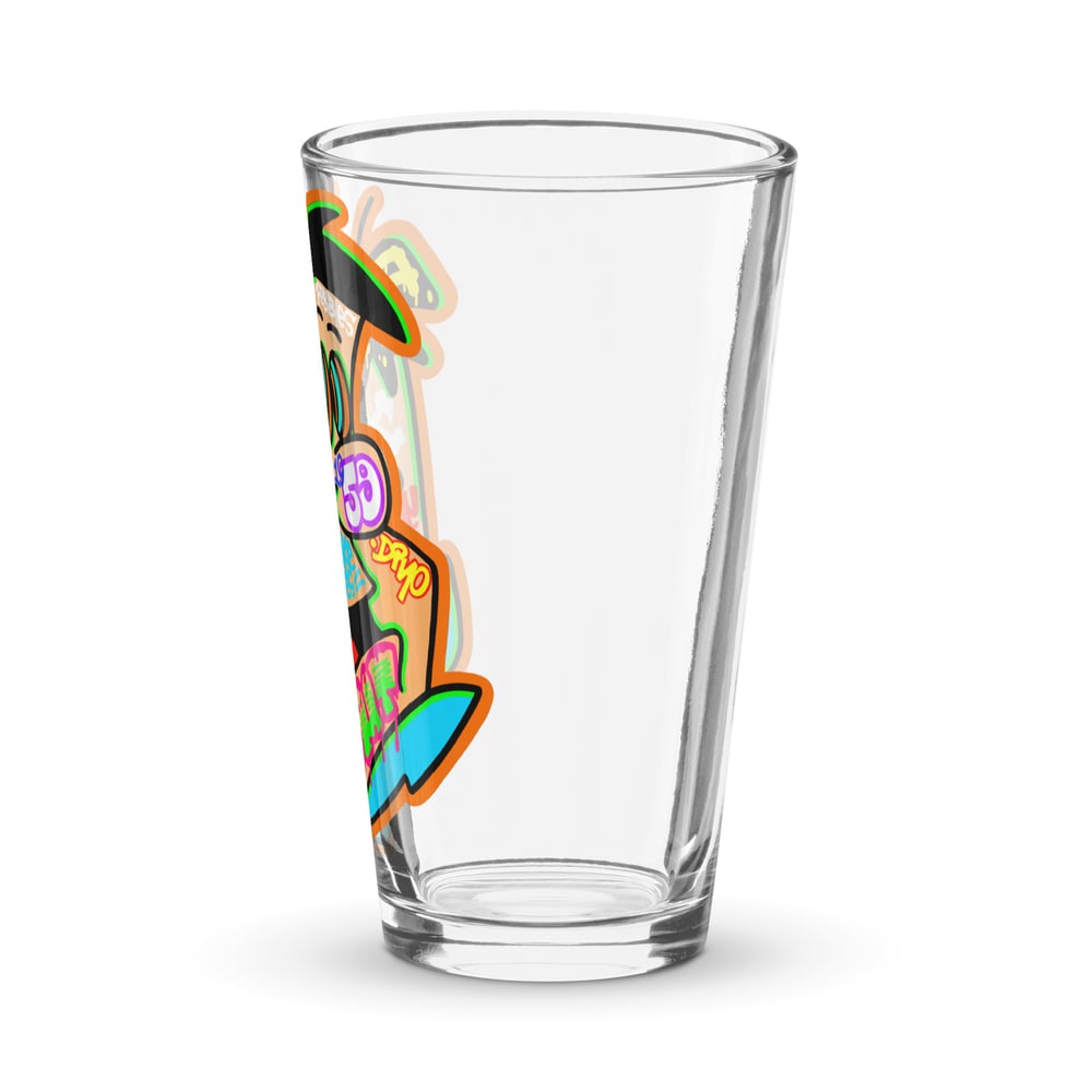 Yabba Dabba Shaker pint glass