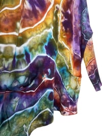 Image 8 of 1XL/2XL Forager Pocket Sweater in Earthy Rainbow Geode Ice Dye