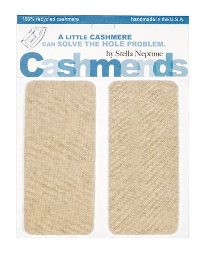 Image of Iron-on Cashmere Elbow Patches  - OATMEAL