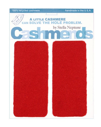 Image of Iron-On Cashmere Elbow Patches - CLASSIC RED