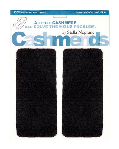 Image of Iron-on Cashmere Elbow Patches  -Black