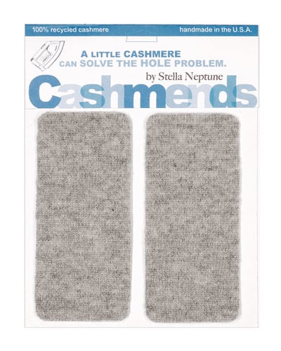 Image of Iron-On Cashmere Elbow Patches  -Light Gray