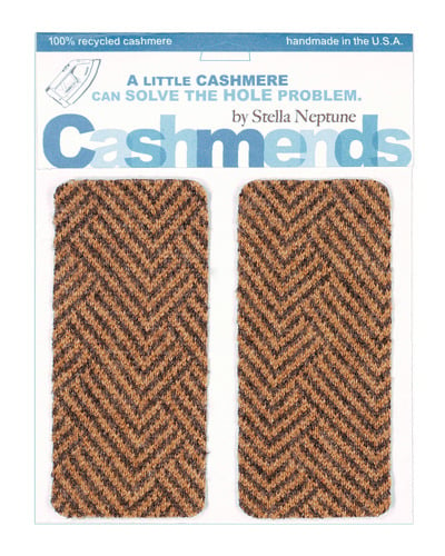 Image of   Iron-On Cashmere Elbow Patches -Tweed Pattern - Limited Edition!
