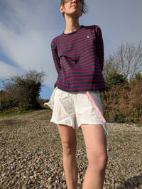 Image 2 of April wrap shorts in white cotton