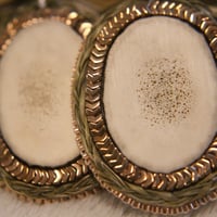 Image 1 of (Large) Rose Antler Sweetgrass Dangles