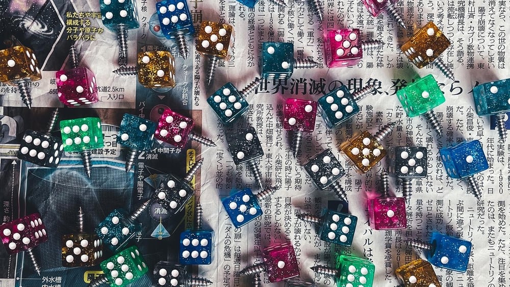 Image of Dice License Plate Screws - Glitter